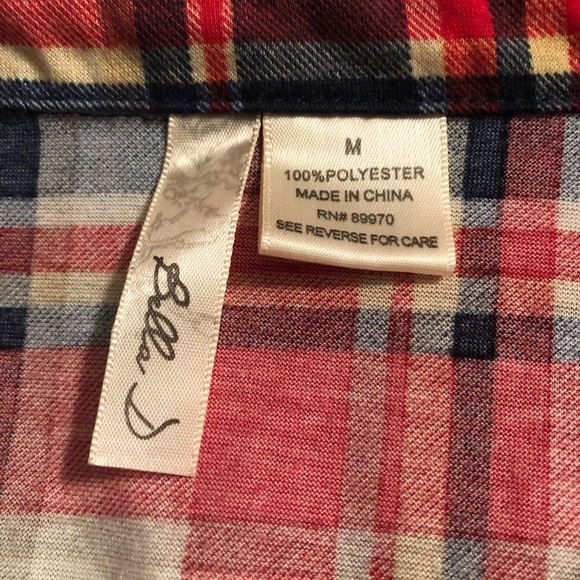 Red White & Blue Plaid Button Down - Picture 7 of 7